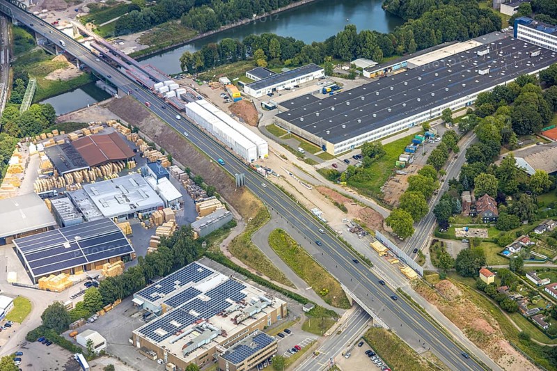 Aerial view, large construction site motorway junction Herne with tunnel construction, motorway A43 between Recklinghausen Emscher- and Rhein-Herne-Kanal overpass and exit Bochum Riehmke, motorway A42, Baukau-West, Herne, Ruhr area, North Rhine-Westphalia, Germany, construction work, construction area, building site, building plots, construction project, building site, Europe, large construction site #Herne #aerial view #aerial photography #aerial photography #aerial photography #North Rhine-Westphalia #North Rhine-Westphalia #Ruhr area #overview #bird perspective