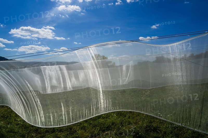 The installation Aurora by Kirsten Sauer (kisa.), 12th international wind art festival 2025, landscape exhibition bewegter wind, Zierenberg, Northern Hesse, Germany