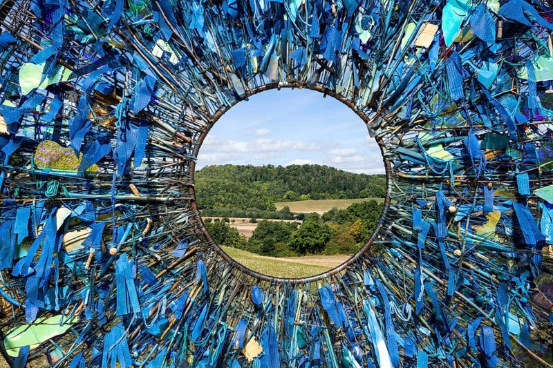 The Object AIRIS – das atmende Auge, The breathing eye by Michael (MiKi) Lazar, 12th international wind art festival 2025, landscape exhibition bewegter wind, Zierenberg, Northern Hesse, Germany