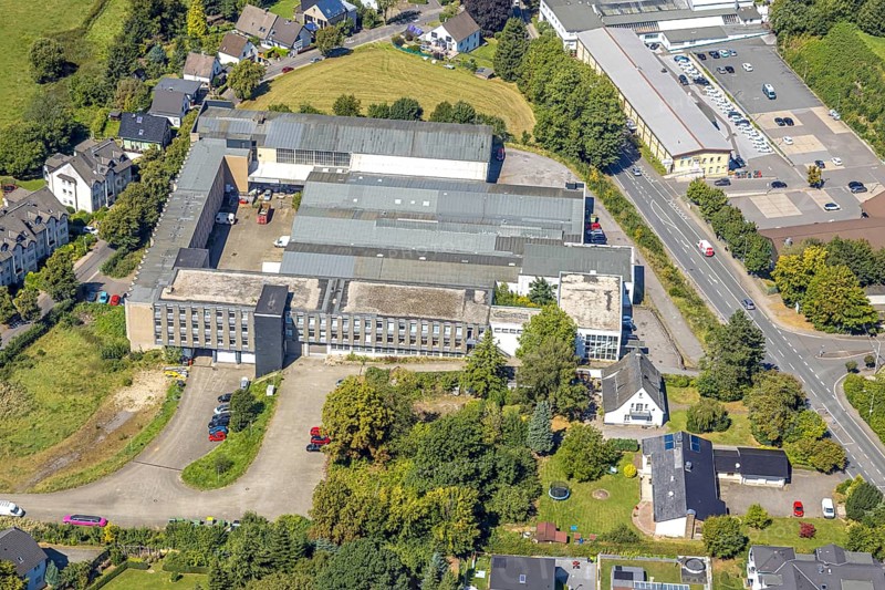 Aerial photo, Nestor Bildungsinstitut, Höferhof, Kierspe, Sauerland, North Rhine-Westphalia, Germany, education, educational institution, DE, Europe, commercial enterprise, commercial area, commercial area, commercial property, commercial location, commercial use, educational institute, aerial photograph, aerial photography, aerial photography, Ruhr area, overview, bird's eye view, birds-eyes view, overview