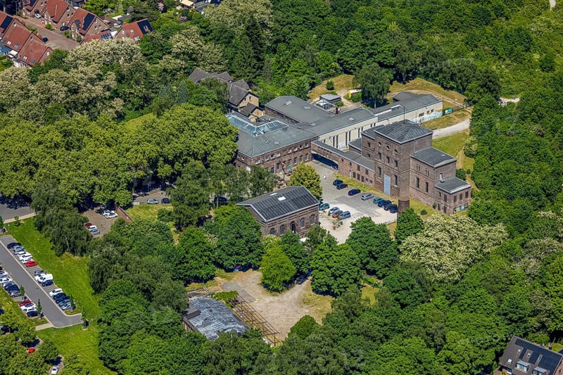 Aerial view, Carl Colliery, cultural centre, Altenessen, Essen, Ruhr area, North Rhine-Westphalia, Germany