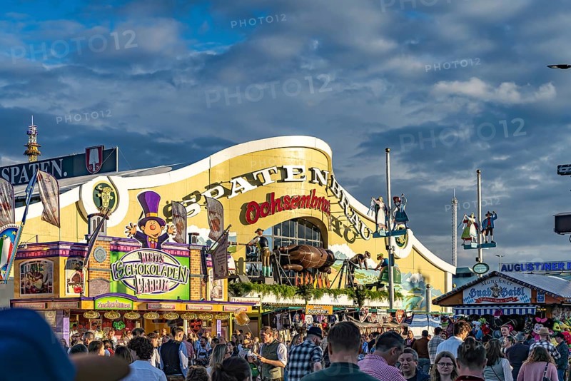 The Spatenbräu tent at the Oktoberfest 2024 in Munich, Bavaria, Germany