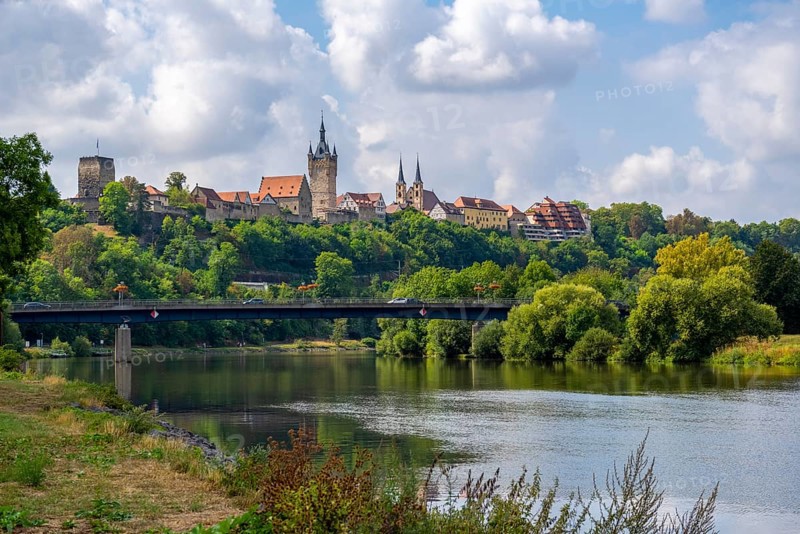 Skyline of Bad Wimpfen, a historic spa town in the district of Heilbronn in the Baden-Wuerttemberg region of southern Germany