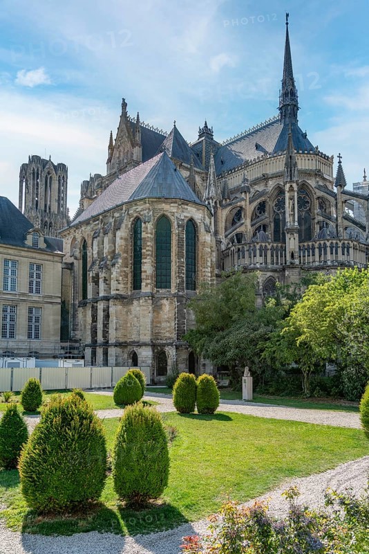 Impression around Reims Cathedral in Reims, the most populous city in the French department of Marne