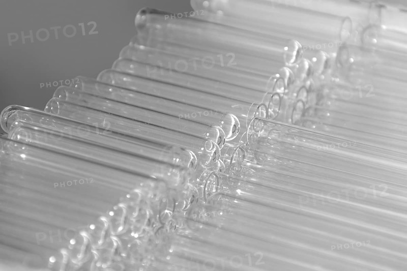 Closeup shot showing lots of test tubes in a box