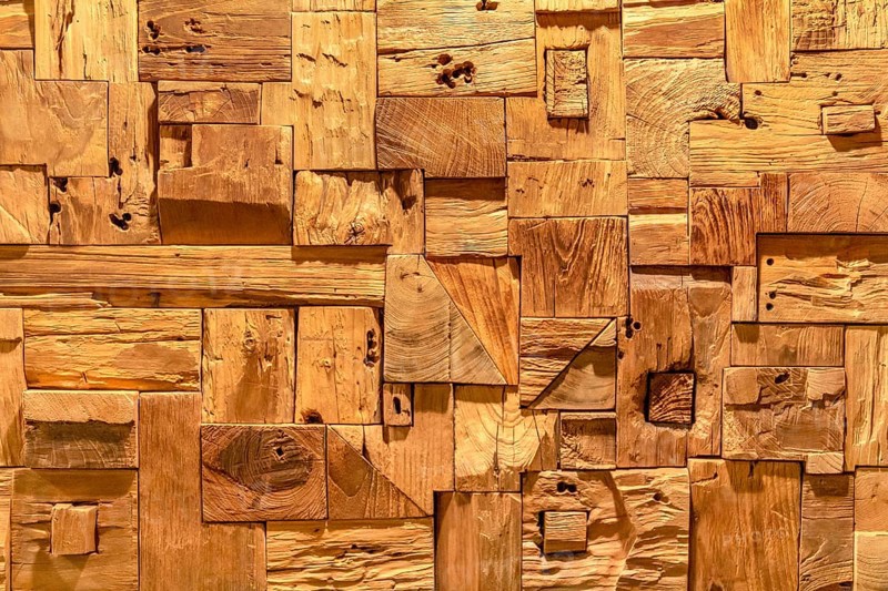 Full frame detail of a interlocked wooden construction