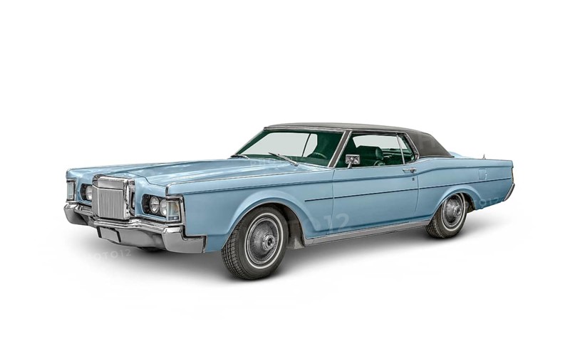 American historic cabriolet luxury car isolated in white back with shadow