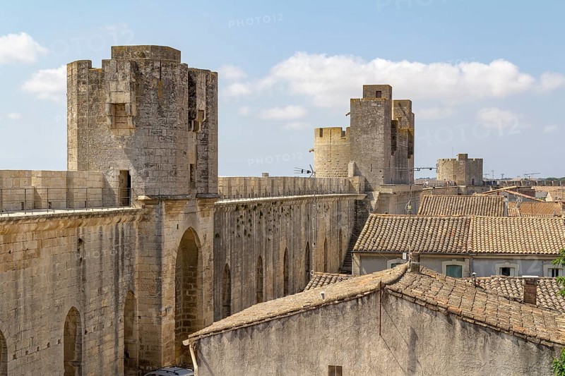 High angle view of a commune named Aigues-Mortes in France
