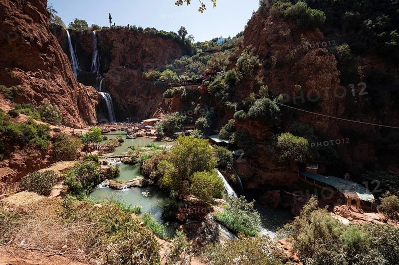 Beautifull cascades of waterfall Ouzoud in Morocco