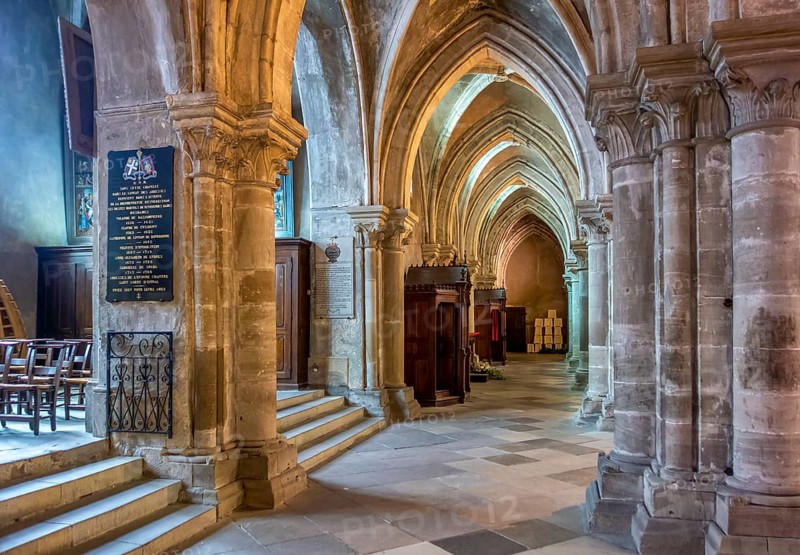 Scenery inside the Saint-Maurices Basilica in Epinal, the capital city of the Vosges departmend in France