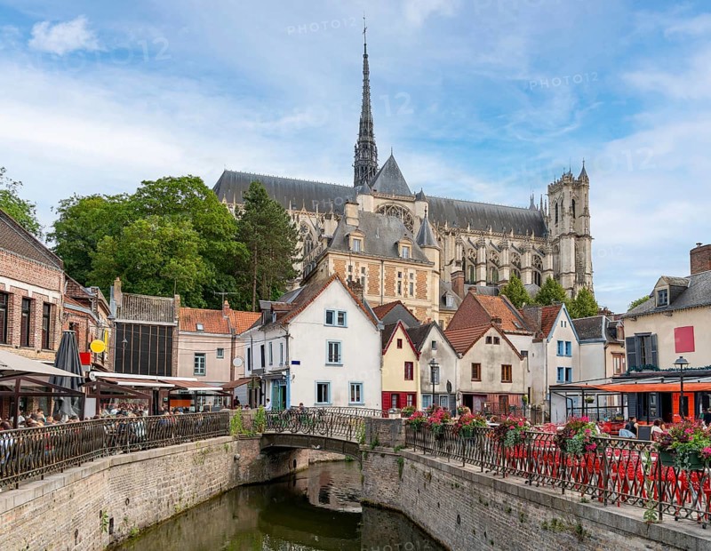 Impression of Amiens, a city and commune in northern France. It is the capital of the Somme department in the region of Hauts-de-France