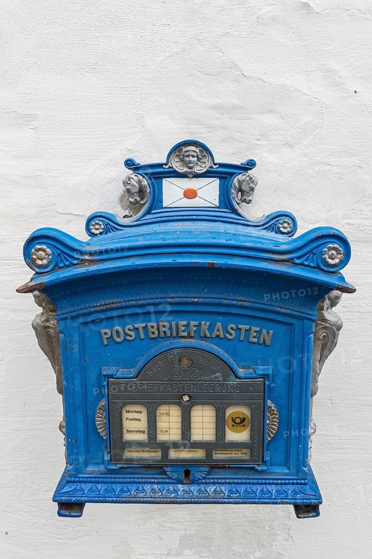 Old mailbox from 1896, post, letter, postcard, mail, Germany