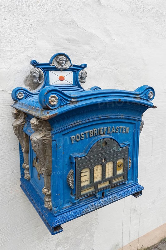 Old mailbox from 1896, post, letter, postcard, mail, Germany