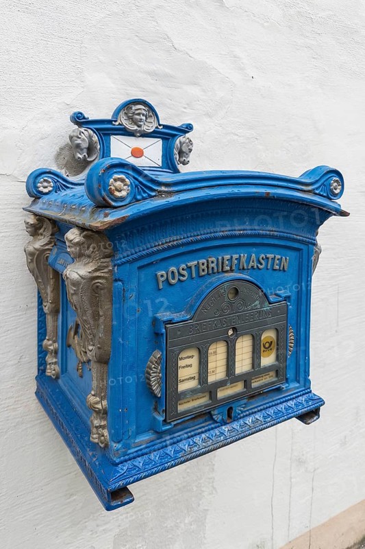 Old mailbox from 1896, post, letter, postcard, mail, Germany