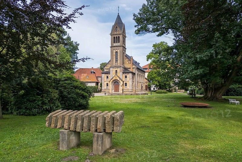 Castle chapel in Sutthausen Manor Park, Osnabrück, Lower Saxony, Germany