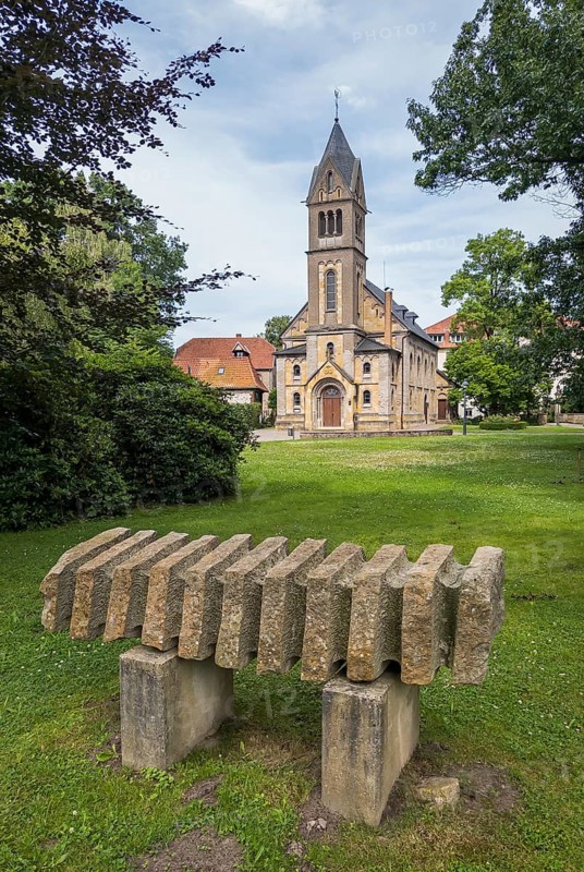 Castle chapel in Sutthausen Manor Park, Osnabrück, Lower Saxony, Germany
