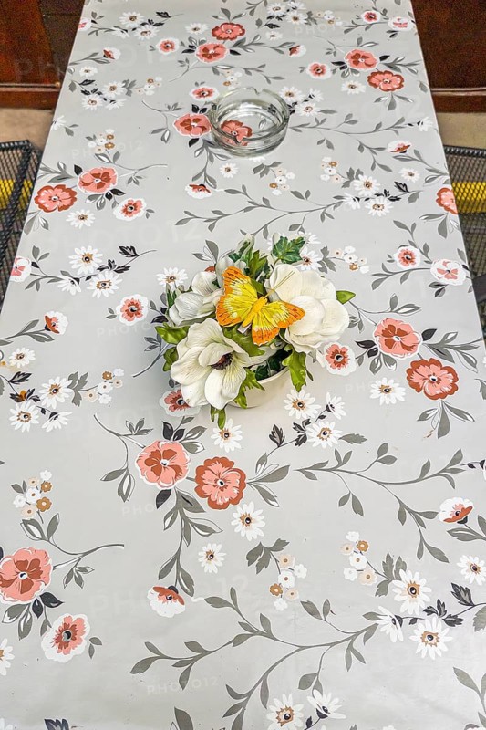Vintage table decoration, pattern, tablecloth, Hanover, Lower Saxony, Germany