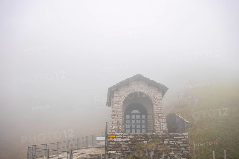 Crypt in the Clouds on the Mountain in Monte Generoso, Ticino, Switzerland