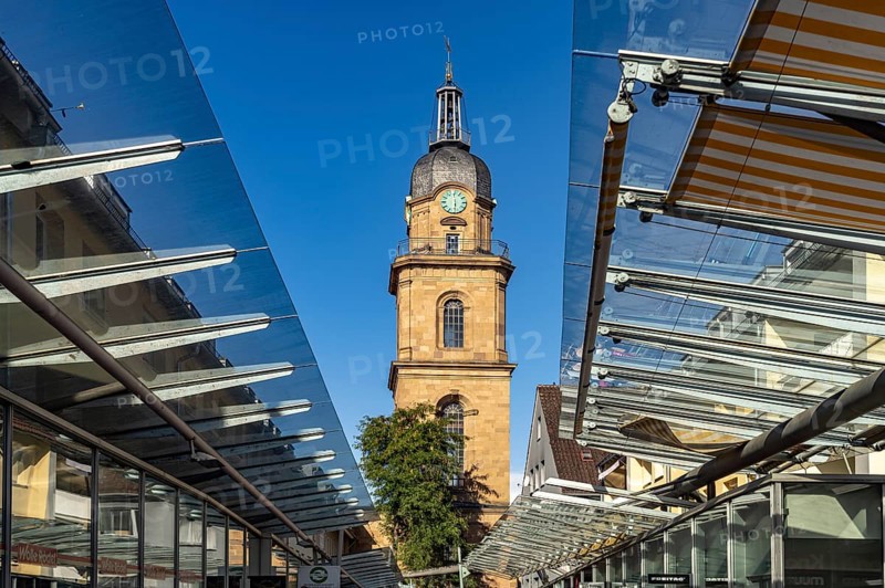 The harbour market tower in Heilbronn, Baden-Württemberg, Germany