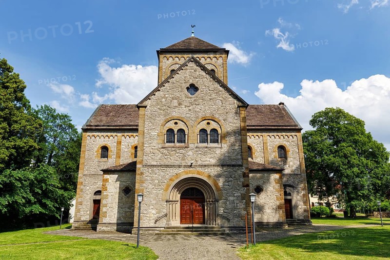 Listed Catholic parish church of St Maximilian, Willebadessen, Höxter, Teutoburg Forest nature park Park, North Rhine-Westphalia, Germany