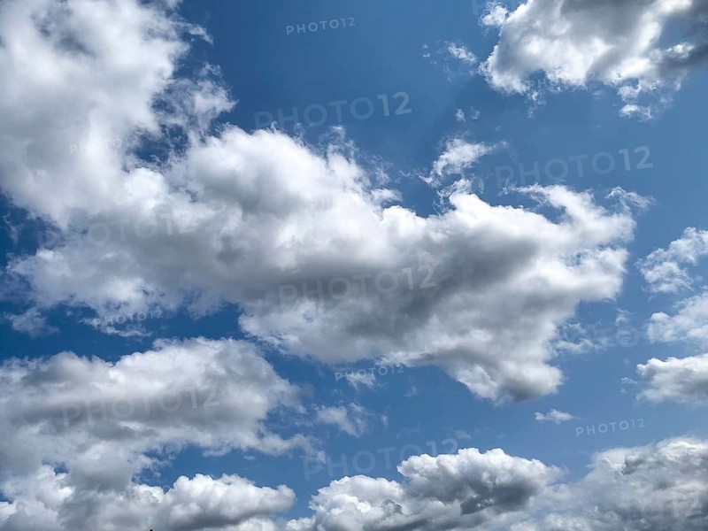 Many altocumulus clouds Cluster clouds white clouds with fibrous edges in front of blue sky, international