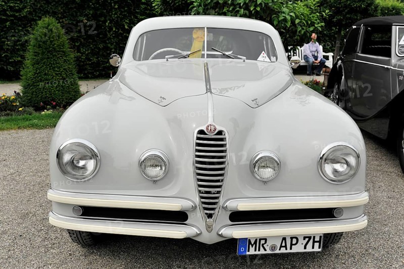 Alfa Romeo 6C 2500 SS Touring, classic car, classic grey sports car with striking radiator grille at a car event, Retro Classics meets Baroque, Ludwigsburg, Baden-Württemberg, Germany