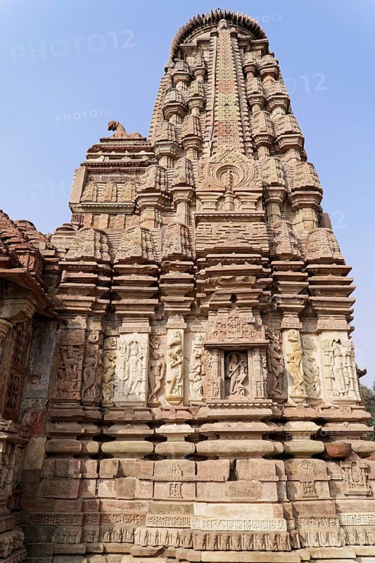 Kota, Rajasthan, North India, Asia, Impressive historical temple with detailed stone carvings, India