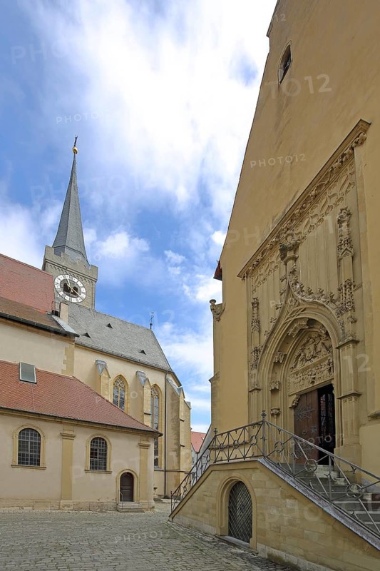 St Michael's Chapel and St Andrew's Church, St Michael, Ochsenfurt, Lower Franconia, Franconia, Bavaria, Germany