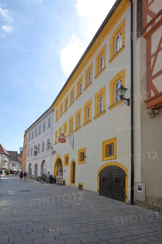 Tourist information centre, historic building, Hauptstraße, Ochsenfurt, Lower Franconia, Franconia, Bavaria, Germany