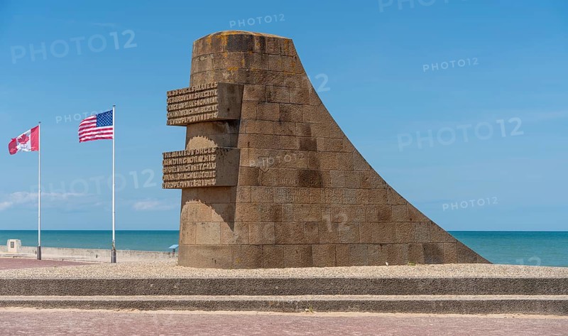 Memorial at Omaha beach which was one of the five areas of the Allied invasion of German-occupied France in the Normandy landings on 6 June 1944. It´s located between Sainte-Honorine-des-Pertes and Vierville-sur-Mer