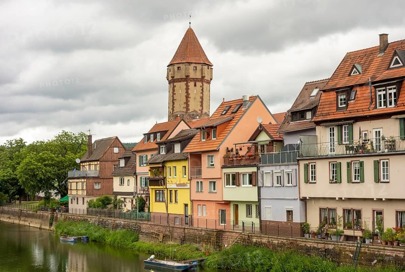 City view of Wertheim am Main in Southern Germany at summer time
