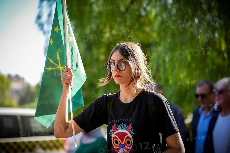Circassians gather in Aleppo to celebrate their holiday for the first time after the fall of Bashar al-Assad's regime, wearing traditional Circassian clothing. Aleppo, Syria. May 21, 2025, Aleppo, Aleppo, Syria