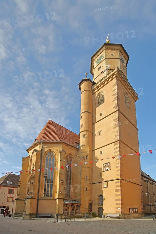St Bartholomew's Church built 15th century, Volkach, Lower Franconia, Franconia, Bavaria, Germany