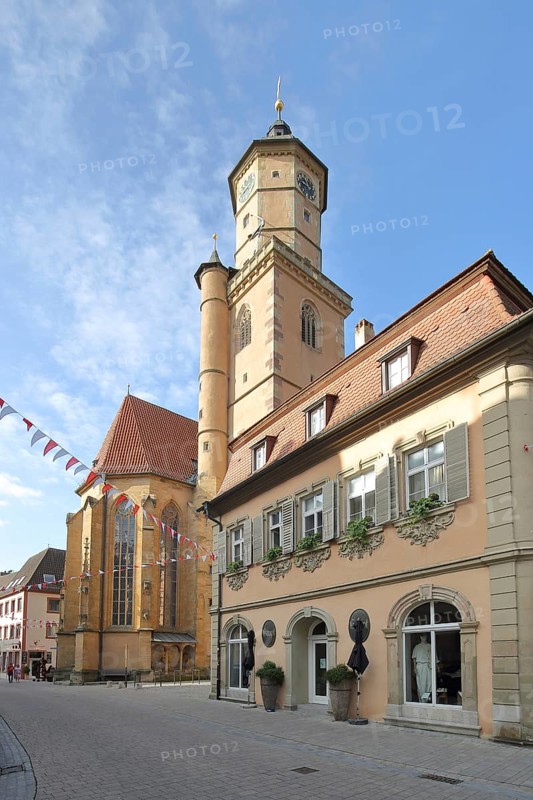 St Bartholomew's Church built 15th century, Volkach, Lower Franconia, Franconia, Bavaria, Germany