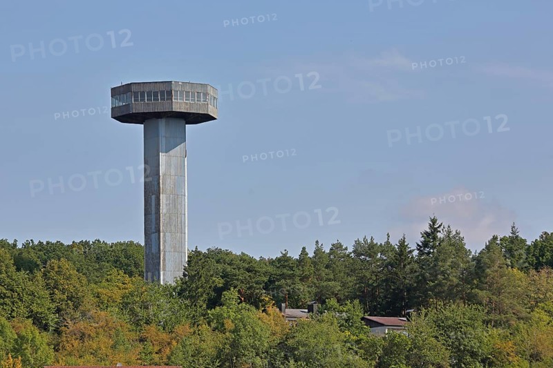 Bayernturm built in 1966 as a border tower on the inner-German border with the GDR, watchtower, observation tower with platform, German-German border, Büchelberg, Zimmerau, Sulzdorf an der Lederhecke, Lower Franconia, Franconia, Bavaria, Germany