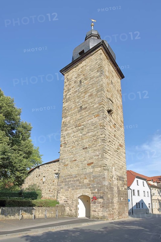 Medieval witches' tower, town tower, Zeil am Main, Lower Franconia, Franconia, Bavaria, Germany