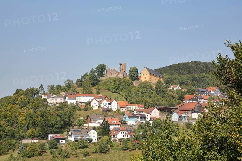 Schwarzenfels Castle built in the 13th century, Schwarzenfels, Sinntal, Hesse, Germany