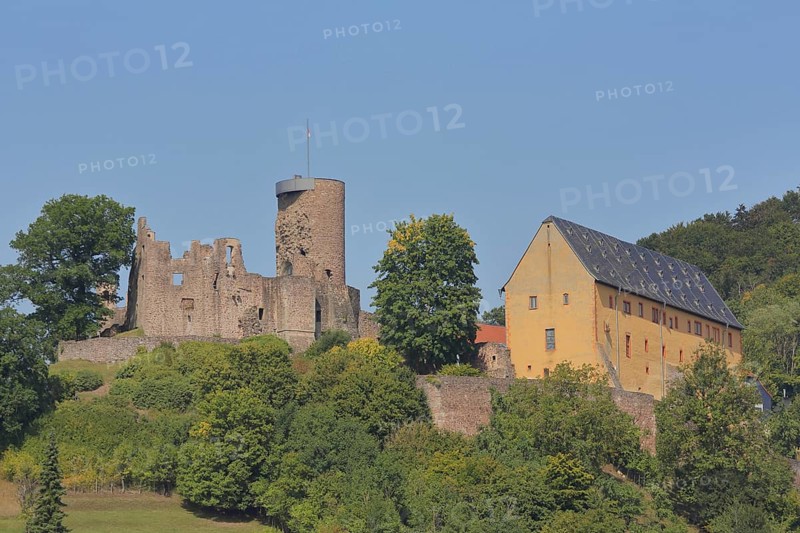 Schwarzenfels Castle built in the 13th century, Schwarzenfels, Sinntal, Hesse, Germany