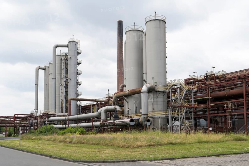 Chemical plant on the site of the coking plant, Zollverein Coal Mine Industrial Complex, UNESCO World Heritage Site, Route of Industrial Heritage, Essen, Ruhr area, North Rhine-Westphalia, Germany