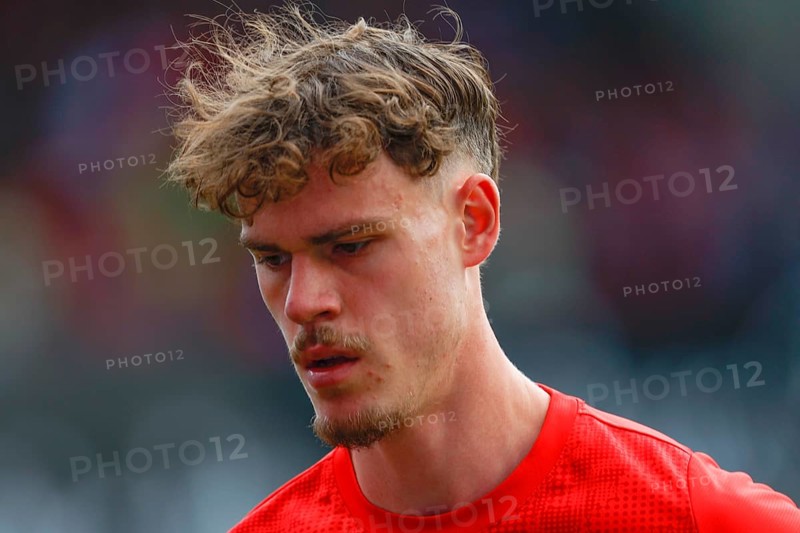 Football, Bundesliga 1, Matchday 1, 2025/2026, 1. FC Heidenheim vs. VFL Wolfsburg, 23.08.2025, Voith-Arena, Heidenheim, Germany, Adam KÖLLE 1. FC Heidenheim 28