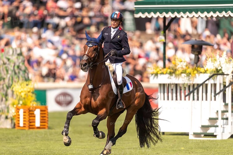 Olivier Robert of France, riding Inglesias D.V., competes in the first round of the 2025 BMO Nations Cup during the Spruce Meadows Masters on September 6, 2025 in Calgary, Alberta, Canada, North America