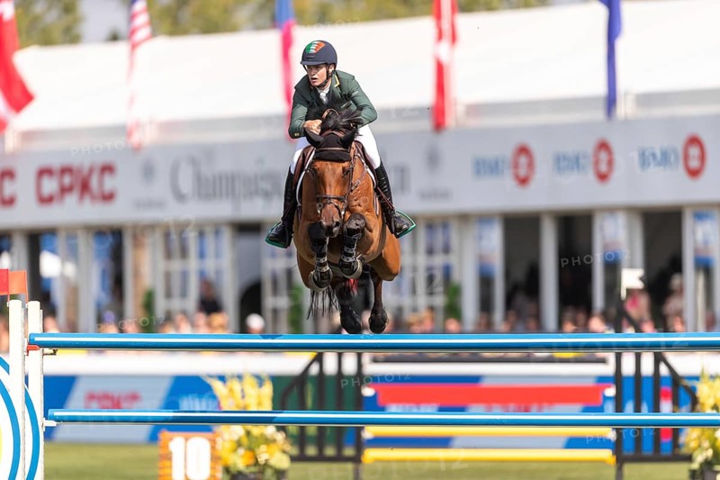 Tom Wachman of Ireland, riding Tabasco De Toxandria Z, competes in the first round of the 2025 BMO Nations Cup during the Spruce Meadows Masters on September 6, 2025 in Calgary, Alberta, Canada, North America