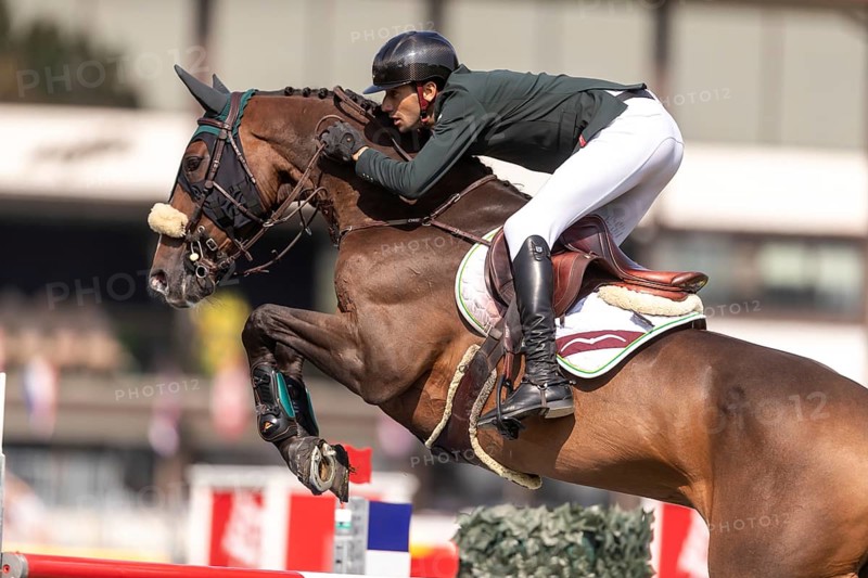 Pedro Junquiera Muylaert of Brazil, riding Quax 76, competes in the first round of the 2025 BMO Nations Cup during the Spruce Meadows Masters on September 6, 2025 in Calgary, Alberta, Canada, North America