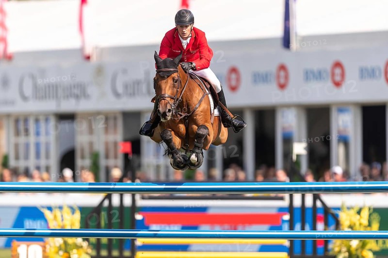 Daniel Deusser of Germany, riding Ganster VH Noddevelt, competes in the first round of the 2025 BMO Nations Cup during the Spruce Meadows Masters on September 6, 2025 in Calgary, Alberta, Canada, North America
