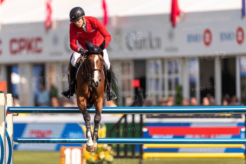 Max Kuhner of Austria, riding Count on Me, competes in the first round of the 2025 BMO Nations Cup during the Spruce Meadows Masters on September 6, 2025 in Calgary, Alberta, Canada, North America