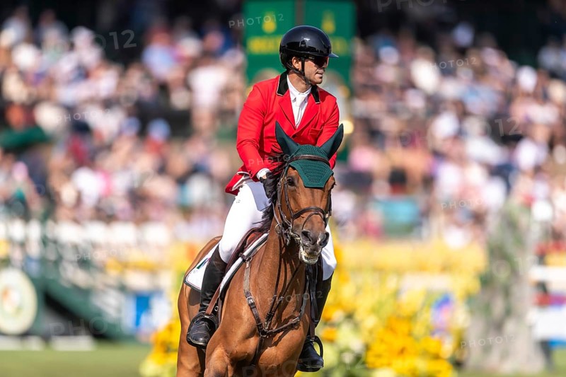 Jose Antonio Chedraui of Mexico, riding Haraminka P, competes in the first round of the 2025 BMO Nations Cup during the Spruce Meadows Masters on September 6, 2025 in Calgary, Alberta, Canada, North America