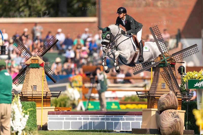 Luiz Felipe de Azevedo Neto of Brazil, riding Pandora Boy Z, competes in the first round of the 2025 BMO Nations Cup during the Spruce Meadows Masters on September 6, 2025 in Calgary, Alberta, Canada, North America