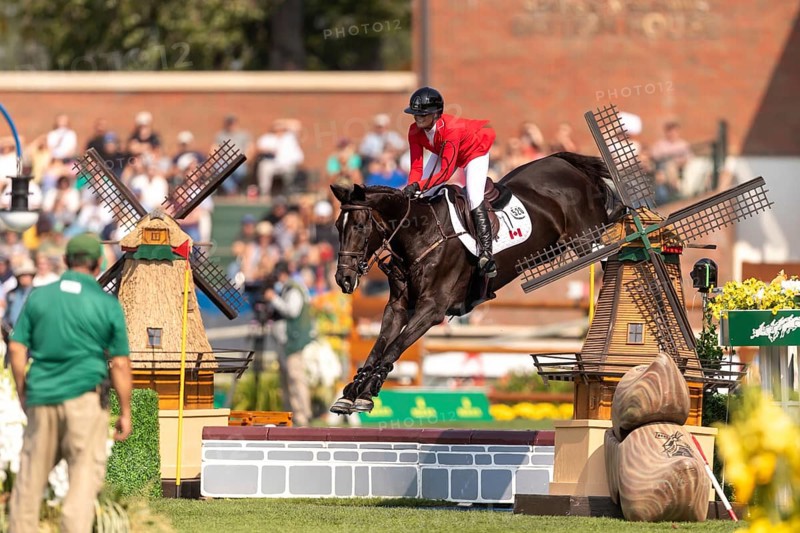 Erynn Ballard of Canada, riding Dior, competes in the first round of the 2025 BMO Nations Cup during the Spruce Meadows Masters on September 6, 2025 in Calgary, Alberta, Canada, North America