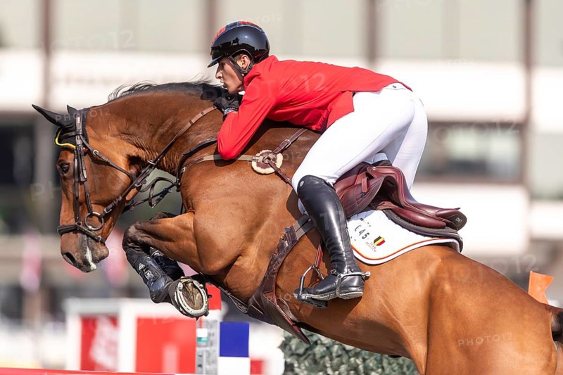 Thibault Philippaerts of Belgium, riding Lyandro, competes in the first round of the 2025 BMO Nations Cup during the Spruce Meadows Masters on September 6, 2025 in Calgary, Alberta, Canada, North America