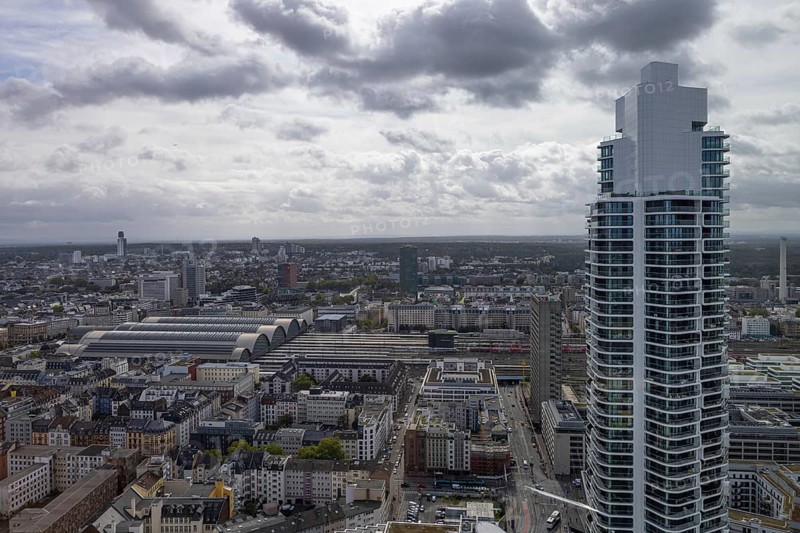 The Grand Tower, Germany's tallest residential tower, is located near Frankfurt's main railway station, Frankfurt am Main, Hesse, Germany